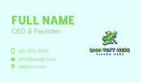 Green Graffiti Art Letter X Business Card Image Preview