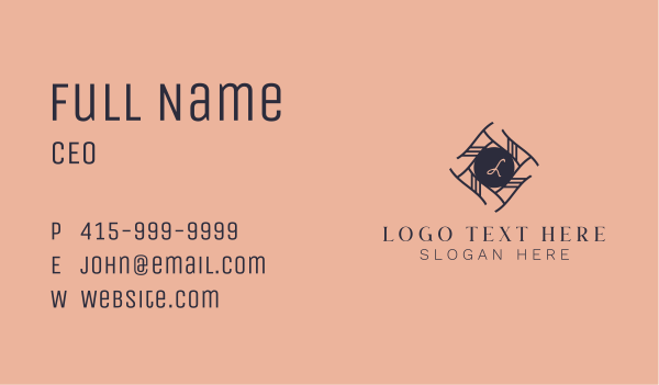 Elegant Wreath Lettermark  Business Card Design Image Preview