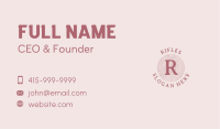 Red Craft Letter Business Card Image Preview