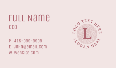Red Craft Letter Business Card