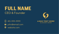 Thunder Bolt Circle Business Card Design