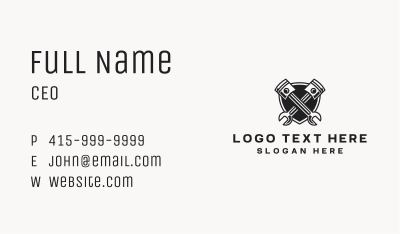Industrial Piston Wrench Business Card Image Preview