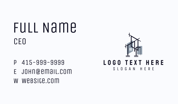 Construction Building Scaffolding Business Card Design Image Preview