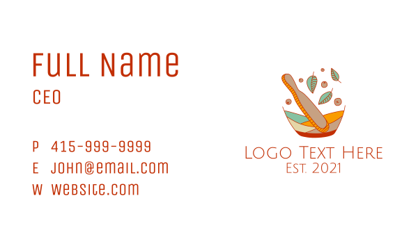 Multicolor Organic Spices Business Card Design Image Preview