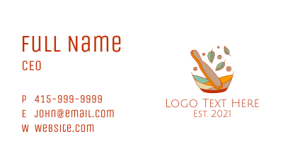 Multicolor Organic Spices Business Card