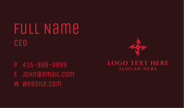 Red Hydra Dragon Business Card Design Image Preview