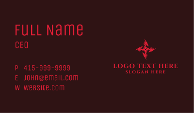 Red Hydra Dragon Business Card Image Preview