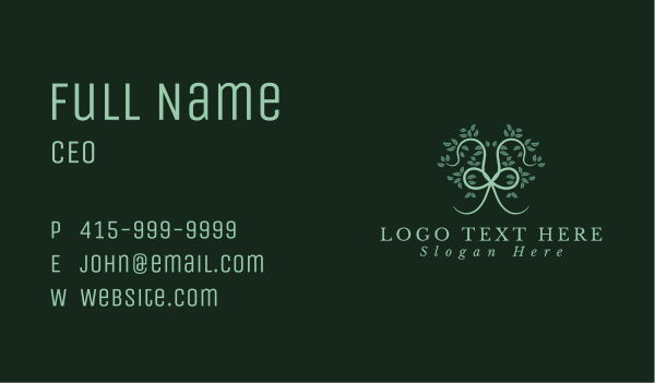 Green Tree Knot Business Card Design Image Preview