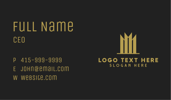 Gold Building Skyscraper Business Card Design Image Preview