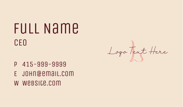 Dainty Beauty Lettermark Business Card Design Image Preview