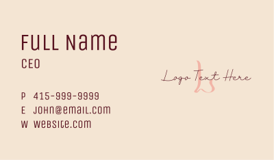 Dainty Beauty Lettermark Business Card Image Preview