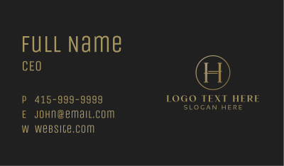 Luxury Classic Letter H Business Card Image Preview