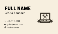 Axe Hammer Blacksmith Badge Business Card Image Preview