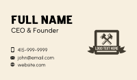Axe Hammer Blacksmith Badge Business Card Image Preview