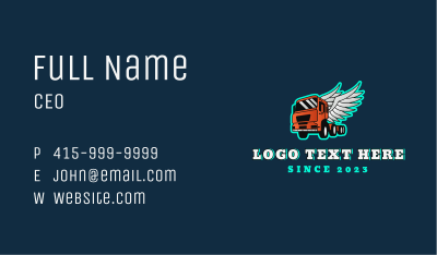 Trailer Truck Wings Business Card Image Preview