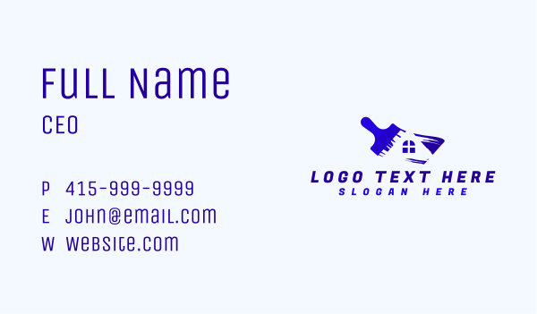 House Paint Brush Business Card Design Image Preview