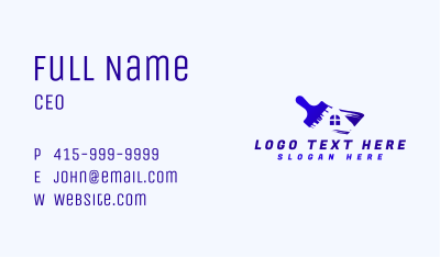 House Paint Brush Business Card Image Preview