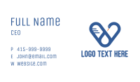 Blue Heart Swan Business Card Image Preview
