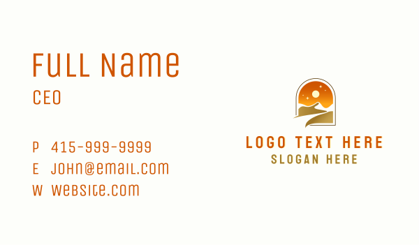 Mountain Road Tourism Business Card Design Image Preview