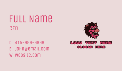 Happy Pig Boar Business Card Image Preview