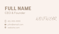 Elegant Signature Wordmark Business Card Image Preview