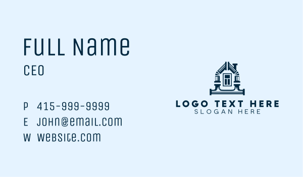 House Pipe Plumbing  Business Card Design Image Preview