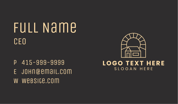 Sunset Property Villa Business Card Design Image Preview