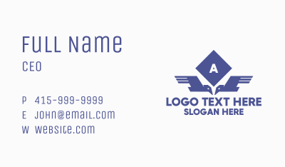 Blue Falcon Lettermark Business Card Image Preview