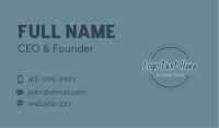 Generic Circle Business Wordmark Business Card Design