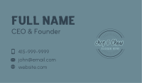 Generic Circle Business Wordmark Business Card Image Preview