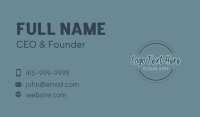 Generic Circle Business Wordmark Business Card Image Preview