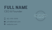 Generic Circle Business Wordmark Business Card Preview