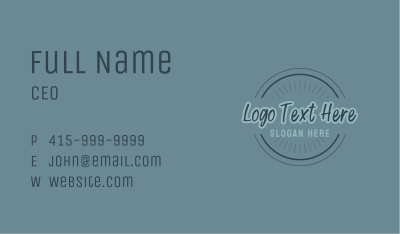 Generic Circle Business Wordmark Business Card Image Preview