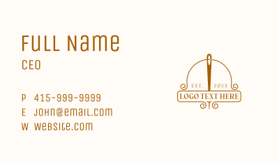 Needle Craft Tailoring Business Card Image Preview
