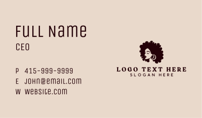 Curly Woman Salon Business Card Image Preview