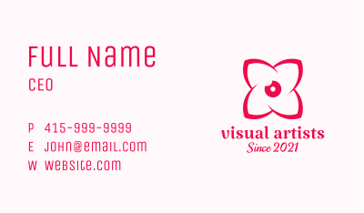 Minimalist Flower Eye Business Card Image Preview