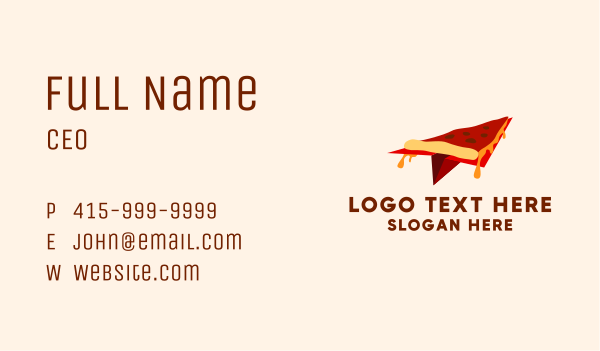 Flying Pizza Delivery  Business Card Design Image Preview