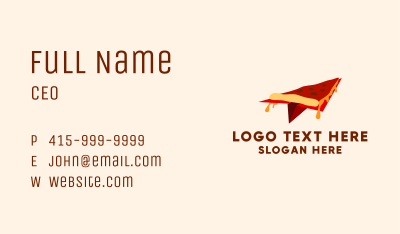 Flying Pizza Delivery  Business Card Image Preview