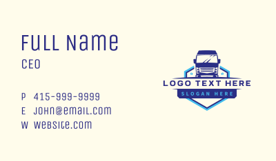 Truck Transportation Logistics Business Card Image Preview