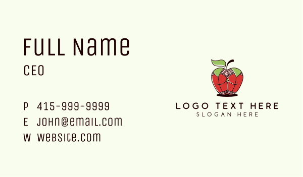 Apple Erotic  Lingerie Business Card Design Image Preview