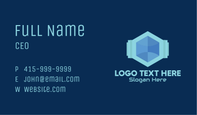 Geometric Tech Company  Business Card Image Preview