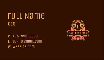 Royalty Academia Crown Business Card Image Preview