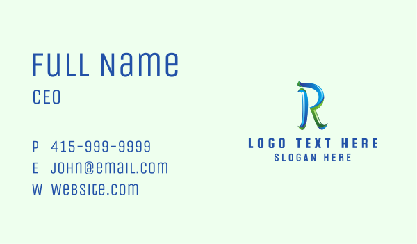 Generic Letter R Business Card Design Image Preview