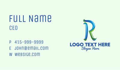 Generic Letter R Business Card