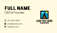 Outdoor Camping Teepee Tent Business Card Design