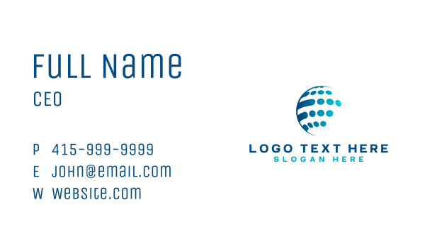 World Global Communication Logistics Business Card Design Image Preview