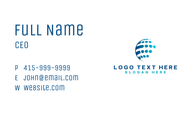 World Global Communication Logistics Business Card Image Preview