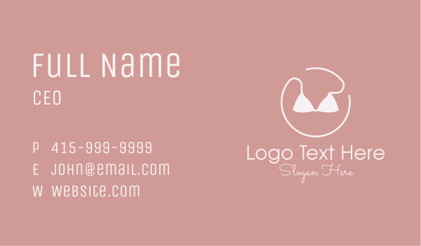 Circle Bikini Top Business Card Design Image Preview