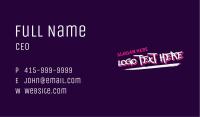 Texture Neon Wordmark Business Card Image Preview