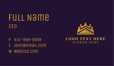 Elegant Glam Crown Business Card Image Preview